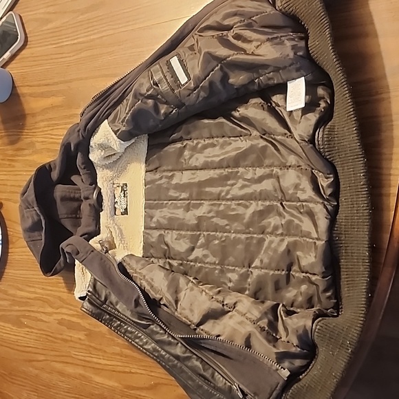 First Wave faux leather bomber jacket coat Size 6/7 - Picture 5 of 13